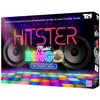 Pudełko gry towarzyskiej z kolorowym napisem "HITSTER Music BINGO" oraz hasłem "NOT GRANNY'S BINGO", ozdobione grafiką głośników i dyskotekowej kuli. W prawym górnym rogu widoczne jest logo "TM TOYS".