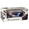 Pudełko zawiera zdalnie sterowany model samochodu Maserati Granturismo GT3 w skali 1:24, z numerem 99 na dachu i bokach, w kolorach niebieskim, białym i czerwonym. Na opakowaniu widnieje napis "Maserati Granturismo GT3 1:24 Scale Radio Control Racing" ora