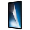 Tablet z dużym ekranem wyświetla abstrakcyjną grafikę w odcieniach niebieskiego i białego. Obudowa urządzenia jest w kolorze niebieskim, a na krawędzi widoczne są przyciski.