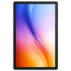 Tablet z czarną ramką wyświetla gradientowy ekran w odcieniach niebieskiego, fioletowego, różowego, pomarańczowego i żółtego. Na ekranie widoczne są płynne, zakrzywione linie w różnych kolorach.