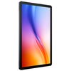 Tablet z dużym ekranem wyświetla gradientowe tło w odcieniach niebieskiego, fioletowego, różowego i pomarańczowego. Obudowa urządzenia jest w kolorze szarym.