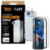 Opakowanie produktu PanzerGlass CARE zawiera przezroczyste etui, szkło hartowane i osłonę obiektywu dla Apple iPhone 17 Air, z tekstem: "3-IN-1 PROTECTION EXPLORER BUNDLE", "MagSafe Compatible", "Urban Explorer Case", "Clear Ultra-Wide Fit Screen Protecto