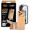 Opakowanie produktu z napisem "PanzerGlass | CARE by PanzerGlass" oraz "3-IN-1 PROTECTION KICK BUNDLE For Apple iPhone 17 Pro Max" zawiera przezroczyste etui, szkło hartowane i osłonę obiektywu. Na opakowaniu widnieją dodatkowe informacje: "MagSafe Compat
