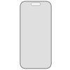 Na zdjęciu znajduje się szkło ochronne o prostokątnym kształcie z zaokrąglonymi rogami, przeznaczone do telefonu Apple iPhone 16/17 Pro. Produkt jest przezroczysty z wycięciem na górze, prawdopodobnie na głośnik lub kamerę.