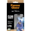 Opakowanie produktu "PanzerGlass" z napisem "Screen Protection for: Apple iPhone 17 Pro" oraz "Clear Classic Fit". Widoczne są również hasła "Impact and Scratch Resistance", "Ground-breaking Drop Protection" oraz "Easy Aligner Included", a także oznaczeni