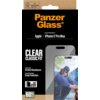 Opakowanie produktu "PanzerGlass" z napisem "Screen Protection for: Apple iPhone 17 Pro Max" oraz "Clear Classic Fit". Widoczne są również hasła: "Impact and Scratch Resistance", "Ground-breaking Drop Protection", "Easy Aligner Included" oraz oznaczenie "