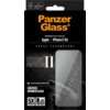 Czarne opakowanie produktu z napisem "PanzerGlass" oraz "Ultra-Wide Fit Screen Protection for: Apple iPhone 17 Air", zawiera grafikę szkła ceramicznego z wzorem geometrycznym. Dodatkowe informacje to "CERAMIC PROTECTION II", "NANOCERAM", "CERTIFIED JAPANE
