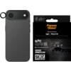Na zdjęciu widoczna jest nakładka na obiektyw telefonu oraz opakowanie produktu PanzerGlass Hoops Ceramic II do Apple iPhone 17 Air. Na opakowaniu znajdują się napisy: "Camera Lens Protection for: Apple iPhone 17 Air", "Hoops Ceramic II", "Certified Japan