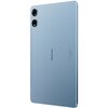 Niebieski tablet z dwoma aparatami w górnym rogu, z widocznym logo "Blackview" na środku tylnej obudowy. Na obudowie znajdują się również drobne oznaczenia techniczne.