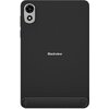 Czarny tablet z widocznym logo "Blackview" na środku tylnej obudowy, z aparatem w górnym rogu. Na dole znajduje się element konstrukcyjny przypominający uchwyt lub podpórkę.