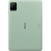 Zielony tablet z widocznym logo "OSCAL" na środku tylnej obudowy oraz prostokątnym modułem aparatu w górnym rogu. Na obudowie znajduje się napis: "Designed by OSCAL Assembled in China" oraz symbole certyfikacyjne.