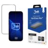 Na zdjęciu widoczne jest opakowanie produktu "3mk HardGlass Max" oraz szkło hartowane na ekran telefonu. Na opakowaniu znajdują się napisy: "premium protection HardGlass Max™", "9H hardness", "FULL SCREEN protection" oraz logo "3mk".