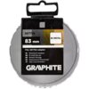 Okrągła otwornica z etykietą zawierającą tekst: "56T719, 83 mm, BI-METAL". Na dole widnieje napis "GRAPHITE" oraz informacje w kilku językach dotyczące kompatybilności z adapterem 56T754.