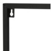 Czarny, metalowy narożnik półki z otworem montażowym na białym tle. Produkt to "Półka kuchenna H&S DECORATION Loft 2 poziomy".