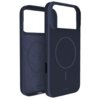 Ciemnoniebieskie etui do telefonu z widocznym okrągłym wzorem na tylnej części, przeznaczone dla modelu Apple iPhone 17 Pro Max. Na etui znajduje się logo "PURO".