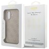 Opakowanie etui GUESS 4G Classic do Apple iPhone 17 w kolorze różowym, z widocznym logo GUESS oraz napisem "NEVER STOP DREAMING!! Paul Marciano". Na opakowaniu znajdują się również piktogramy przedstawiające cechy produktu, takie jak ochrona przed upadkie