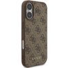 Brązowe etui na telefon z wzorem 4G i logo "GUESS" w dolnej części. Etui posiada wycięcia na aparat i przyciski boczne.