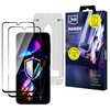 Opakowanie produktu "3mk HARDY Hardura 9H" zawiera dwie sztuki szkła hartowanego do Samsung Galaxy A16/A17 5G, z widocznym logo 3mk oraz informacją o dołączonym aplikatorze "PioFit™" dla łatwej instalacji. Na opakowaniu znajdują się również napisy: "2 pcs