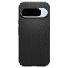 Czarne, matowe etui z teksturą w drobne trójkąty, z wycięciem na aparat i lampę błyskową. Produkt przeznaczony do telefonu Google Pixel 10 / 10 Pro.