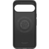 Czarne matowe etui z dużym wycięciem na aparat, na którym widnieje napis "AIR CUSHION TECHNOLOGY" oraz okrągły wzór z tekstem "Magnetic Case for Google - MagFit - Patent 1, 843, 223" i "Spigen Inc in Irvine California". Na dole znajduje się napis "Magneti