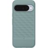 Zielone etui na telefon z geometrycznym wzorem na tylnej części, posiada wycięcie na aparat i logo producenta w dolnej części. Produkt jest przeznaczony do Google Pixel 10/10 Pro i kompatybilny z MagSafe.