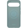 Zielone etui z wycięciem na aparat, z widocznym napisem "AIR CUSHION TECHNOLOGY" oraz okrągłym wzorem z tekstem: "Magnetic Case for Google - MagFit - Patent 11,013,223" i "Spigen Inc in Irvine California". Na dole znajduje się napis "Magnetic Case for Goo