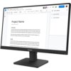 Monitor wyświetla dokument tekstowy z tytułem "Project Name" i datą "September 04, 20XX", zawierający sekcje "Overview" i "Goals" z tekstem Lorem Ipsum. Na dolnej ramce monitora widoczne jest logo "ThinkVision".