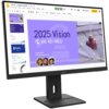 Monitor wyświetla prezentację zatytułowaną "2025 Vision" z podtytułem "Ink 42 • R&D" oraz zdjęciem kałamarza i piór. Na ekranie widoczne są także miniatury slajdów oraz zdjęcia trzech osób z podpisem "Research & Development Leads".