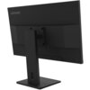 Monitor marki Lenovo widziany od tyłu, z prostokątną podstawą i regulowanym ramieniem. Na obudowie widoczne jest logo "Lenovo".