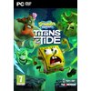 Okładka gry "Spongebob Squarepants: Titans of The Tide Ghostly Edition Gra PC" przedstawia postać SpongeBoba oraz inne postacie w dynamicznej scenie na tle zielonej poświaty. Widoczne są logotypy "PC DVD ROM", "PEGI 7", "Purple Lamp" oraz "THQ Nordic".