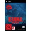 Okładka gry "Reanimal - Deluxe Edition" na PC z dużym czerwonym napisem "REANIMAL" i informacją o zawartości "INCLUDES SEASON PASS + PRE-ORDER DLC". Widoczne są loga Tarsier Studios i THQ Nordic oraz oznaczenia wiekowe "USK ab 18" i "18" z adresem "www.pegi.info".