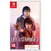Okładka gry "Life Is Strange 2" na konsolę Nintendo Switch przedstawia dwóch chłopców na tle zachodzącego słońca, z wyciągniętą ręką jednego z nich. Na dole widnieje napis "Life Is Strange 2" oraz oznaczenie wiekowe 18, a także informacja o braku fizyczne
