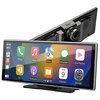 Tablet XENSO X10 z funkcją Bezprzewodowy CarPlay i Android Auto w kolorze czarnym, z wyświetlaczem pokazującym ikony aplikacji takich jak Phone, Music, Maps, Messages, Now Playing, Car, Podcasts, Audiobooks, Calendar i Settings. Na ekranie widoczny jest t
