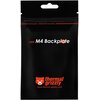 Czarne opakowanie z napisem "AM5 M4 Backplate" oraz logo "thermal grizzly" w kolorze pomarańczowym. Na górze widnieje napis "RESEALABLE / WIEDERVERSCHLIESSBAR".