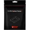 Czarne opakowanie z białym napisem "INTEL 1851 CPU Contact Frame V1" oraz czerwonym logo "thermal grizzly" na dole. Na opakowaniu znajduje się schematyczny rysunek ramki montażowej, a u góry widnieje napis "RESEALABLE / WIEDERVERSCHLIESSBAR".