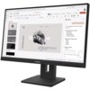Monitor wyświetla prezentację z tytułem "Fabrikam Sales" oraz tekstem "VanArsdel" na tle grafiki przedstawiającej kamień. Na ekranie widoczne są także elementy interfejsu programu do tworzenia prezentacji oraz panel boczny z sugestiami dotyczącymi struktu