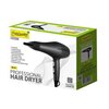 Pudełko suszarki do włosów z napisem "Maestro Beauty Professional Hair Dryer MR-223" oraz "Max Power: 2400W". Na opakowaniu widoczne są cechy produktu, takie jak "AC Motor", "2 Speed Modes", "3 Temperature", "With Professional Concentrator", "360 Swivel C