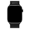 Czarno-szary pasek silikonowy do zegarka, z widocznym logo "Holdit" na górnej części. Produkt przeznaczony do Apple Watch modeli 4/5/6/7/8/9/10/Ultra/SE o rozmiarach 44/45/46/49 mm.
