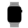 Szaro-niebieski pasek silikonowy do zegarka, z widocznym napisem "Holdit" na pasku. Produkt przeznaczony jest do zegarków Apple Watch serii 4/5/6/7/8/9/10/SE/Ultra o rozmiarach 44/45/46/49 mm.