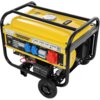Żółty agregat prądotwórczy z czarną ramą, oznaczony jako "Professional Generator" o mocy 2200W, 3-fazowy, 6.5HP, 4-suwowy, z widocznymi gniazdami i przełącznikami na panelu przednim. Na urządzeniu znajduje się logo "Mission Air".