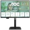 Monitor AOC z ekranem o przekątnej 23,8 cala i rozdzielczości 1920x1080 pikseli, posiadający matrycę IPS, częstotliwość odświeżania 120 Hz oraz czas reakcji 4 ms [GTG]. Na ekranie widoczne są informacje: "AOC Professional Monitor", "23,8” 60.4 cm", "FHD Full HD", "120 Hz Refresh Rate", "Height Adjustable Stand", "Anti-Blue Light", "5 Year Warranty".