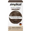 Opakowanie produktu z napisem "simplicol DAS ORIGINAL" oraz "TEXTILFARBE intensiv" w kolorze brązowym, z widocznym okrągłym logo "MADE IN GERMANY QUALITY SINCE 1971". Na dole opakowania znajduje się tekst: "Flüssige Farbe + Fixierpulver mit Salz zur Farbe
