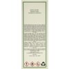 Jasne tło z zieloną ramką zawiera tekst opisujący składniki i ostrzeżenia dotyczące produktu, w tym "Jasmine, Lavender, Bergamot, Vanilla, Sandalwood, Cedarwood". Na dole znajdują się symbole ostrzegawcze oraz informacje o producencie i dystrybutorze, w t