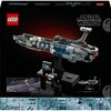 Pudełko zestawu LEGO 75377 Star Wars Niewidzialna Ręka z widocznym modelem statku kosmicznego na podstawce, logo LEGO i Star Wars oraz grafiką przedstawiającą scenę z filmu. Na dole pudełka znajduje się ozdobny pasek z motywem technicznym i logo Disney.