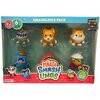 Opakowanie zestawu figurek "Piñata Smashlings" zawiera pięć kolorowych figurek umieszczonych w przezroczystych przegródkach, z napisem "SMASHLINGS PACK" na górze oraz "EPIC FIGURE HIDDEN INSIDE" na dole. Na opakowaniu widnieje również napis "6 PACK" oraz 