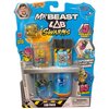 Opakowanie zestawu figurek "Mr Beast Lab Swarms" z serii Atomic zawiera pięć mikro figurek, w tym jedną złotą, oraz pojemnik z napisem "SCAN ME" i kodem QR. Na opakowaniu widnieją napisy: "Includes Ultra Rare or Special Edition", "5 Micro Beasts Inside", 