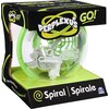 Opakowanie zawiera przezroczystą kulę z zielonymi i białymi elementami wewnątrz, z widocznym logo "PERPLEXUS GO!" na czarnym tle. Na opakowaniu znajduje się napis "Spiral | Spirale" oraz "Play Anywhere! Jouez n'importe où!".