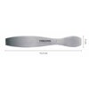 Na zdjęciu znajduje się metalowa pęseta z napisem "FISKARS STAINLESS STEEL" na powierzchni. Obok pęsety widoczne są wymiary: długość 13,2 cm i szerokość 3 cm.