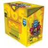 Żółte opakowanie kart PANINI FIFA 365 Adrenalyn XL 2026 z grafiką trzech piłkarzy oraz logo FIFA 365. Na opakowaniu widnieje tekst: "WORLD TOP CLUBS, TEAMS & PLAYERS", "PLAY ONLINE: adrenalynpf365.com" oraz "OFFICIAL TRADING CARDS".