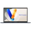 Laptop z wyświetlaczem pokazującym kolorową grafikę z abstrakcyjnymi kształtami oraz napisem "ASUS Vivobook". Na dolnej ramce ekranu widoczny jest napis "ASUS Vivobook".